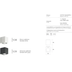 Applique Da Esterno-IsyLuce applique per esterni moderni cubo bianco