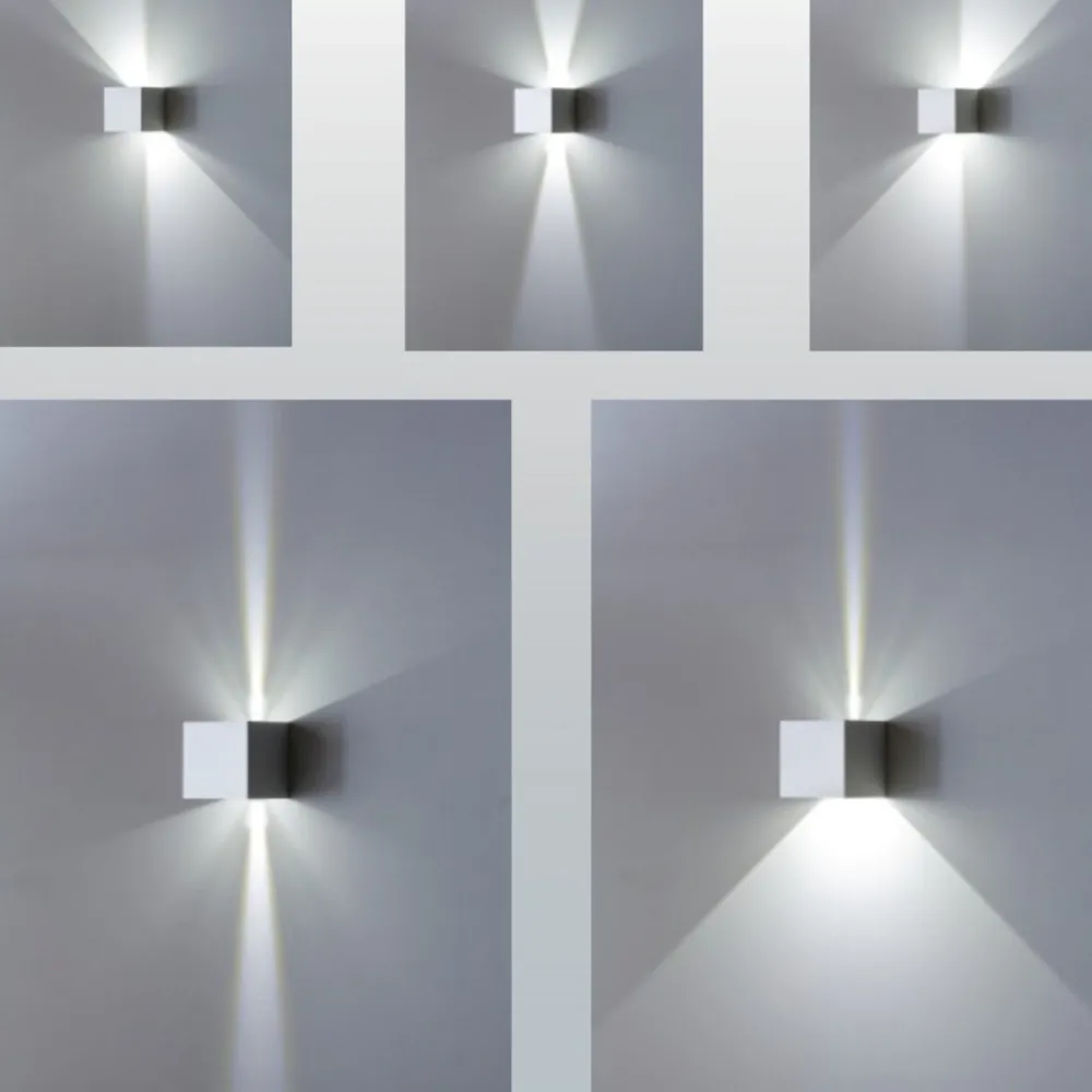 Applique Da Esterno-IsyLuce applique per esterno 16w 4000k cubo bianco