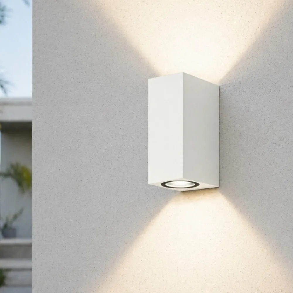 Applique Da Esterno-IsyLuce applique per esterno moderno bianco