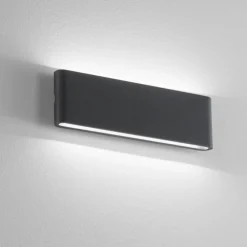 Applique Da Esterno-IsyLuce applique per esterno led 30w 4000k antracite moderna