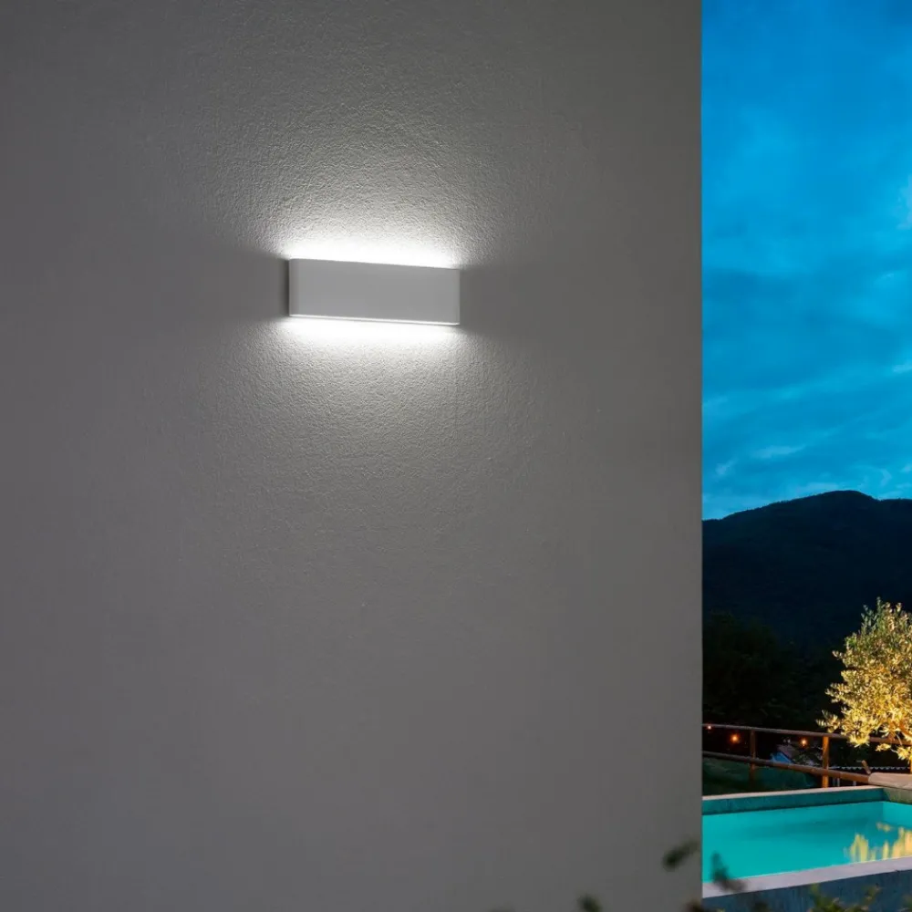 Applique Da Esterno-IsyLuce applique per esterno led 30w 4000k antracite moderna