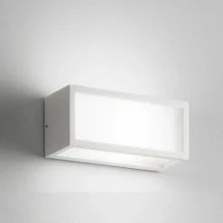 Applique Da Esterno-IsyLuce applique per esterno led 18w 4000k deco bianco moderna
