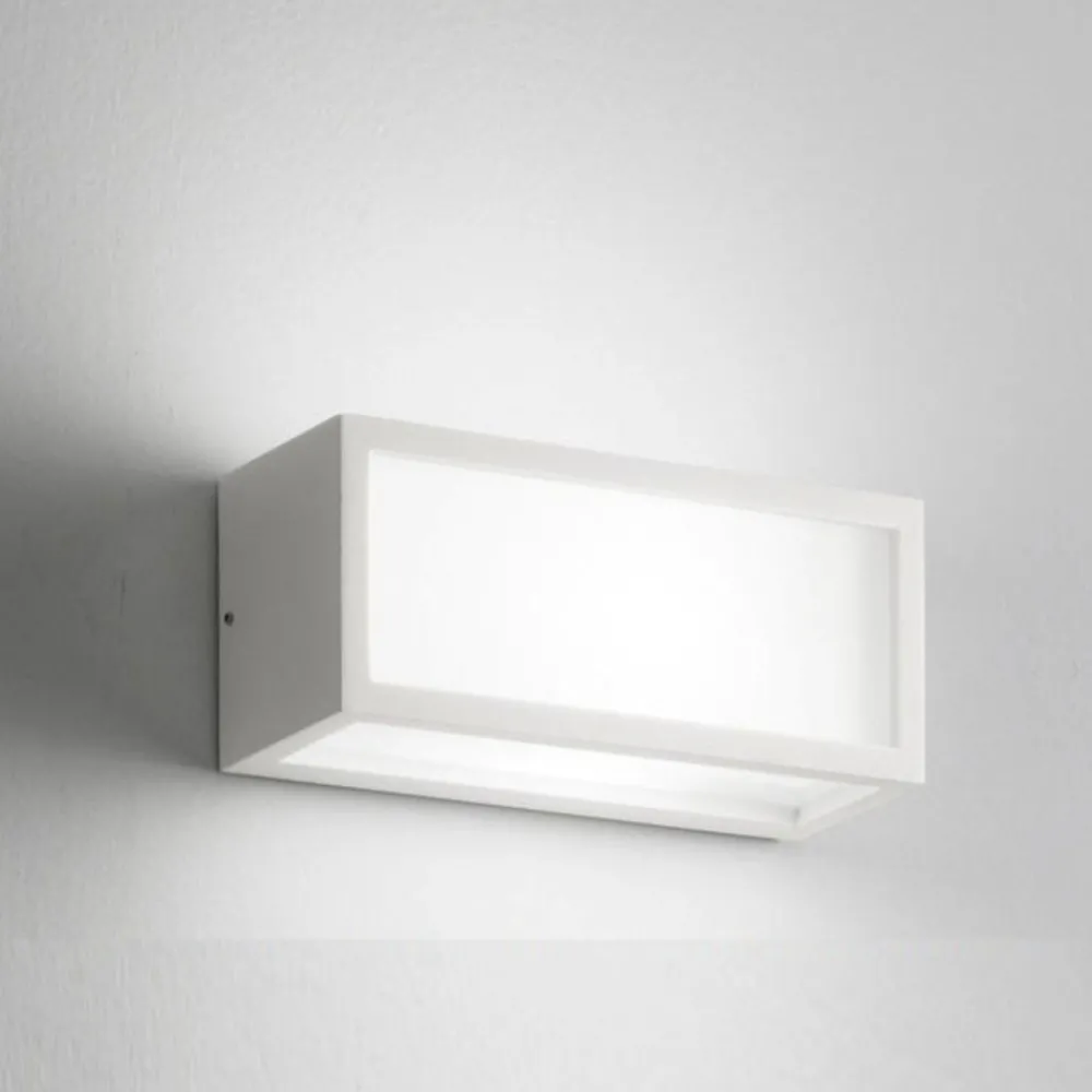 Applique Da Esterno-IsyLuce applique per esterno led 18w 4000k deco bianco moderna
