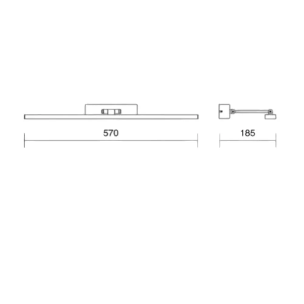 Applique Da Bagno-IsyLuce applique per specchio da bagno cromato led 12w 4000k