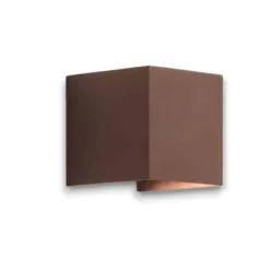 Applique Da Esterno-IsyLuce applique 6w cubo corten 3000k per esterno