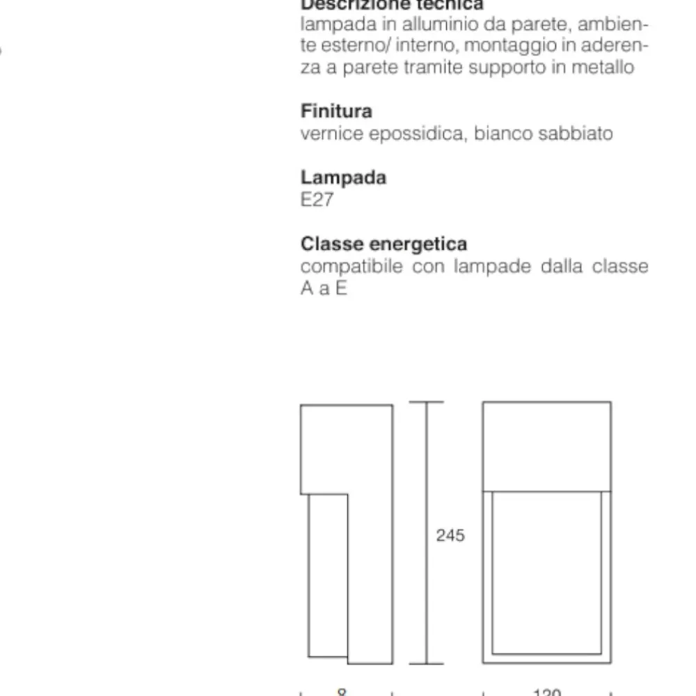 Applique Da Esterno-IsyLuce bianco applique da esterno moderna