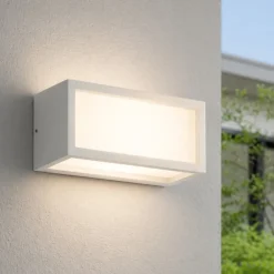 Applique Da Esterno-IsyLuce deco applique da esterno r7s rettangolare bianco