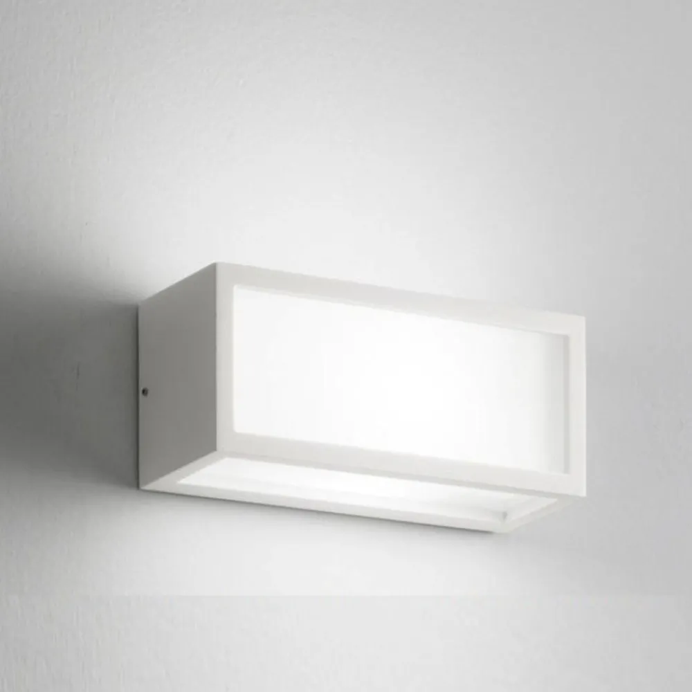 Applique Da Esterno-IsyLuce deco applique da esterno r7s rettangolare bianco