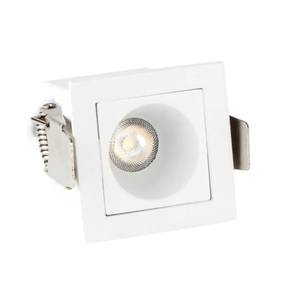 Faretti Da Incasso-IsyLuce exacta faretto da incasso bianco led 2w 3000k per controsoffitto