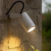 Faretti Da Esterno-IsyLuce faretto da esterno bianco orientabile anti corrosione
