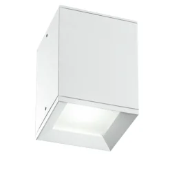 Faretti Da Esterno-IsyLuce faretto da esterno squadrato da soffitto bianco