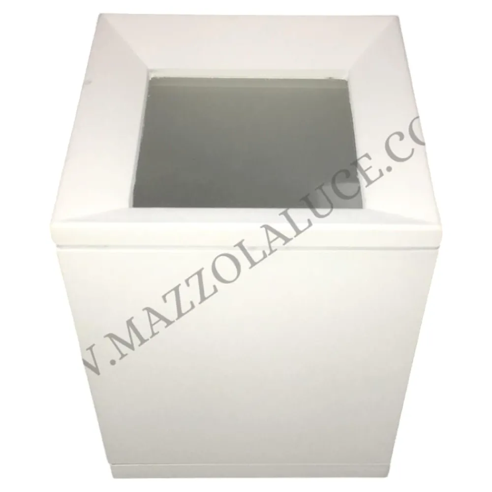 Faretti Da Esterno-IsyLuce faretto da esterno squadrato da soffitto bianco