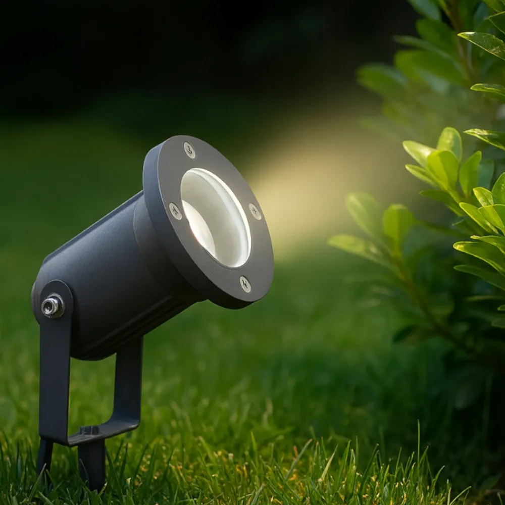 Faretti Da Esterno-IsyLuce faretto da giardino orientabile antracite