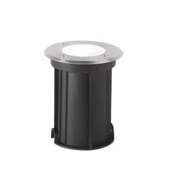 Faretti Da Esterno-IsyLuce faretto da incasso pavimento per esterno rotondo grigio