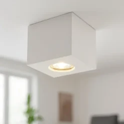 Faretti Da Soffitto-IsyLuce faretto da soffitto cubo di gesso bianco