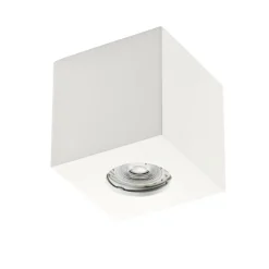 Faretti Da Soffitto-IsyLuce faretto da soffitto cubo di gesso bianco