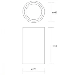 Faretti Da Soffitto-IsyLuce faretto da soffitto cilindro gesso bianco