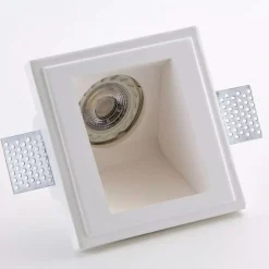 Faretti Da Incasso-IsyLuce faretto gesso inclinato da incasso su cartongesso