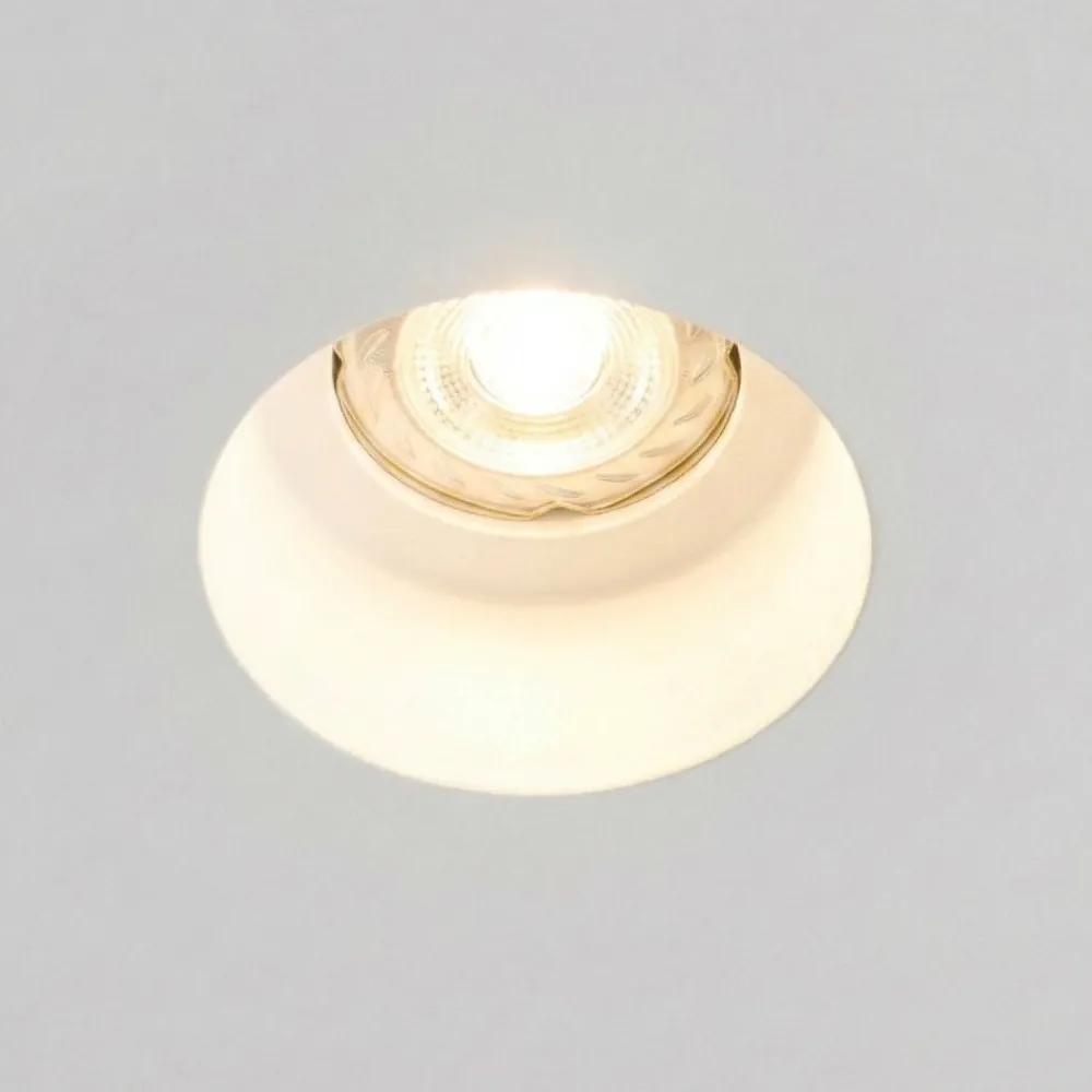 Faretti Da Incasso-IsyLuce faretto in gesso da incasso rotondo per cartongesso