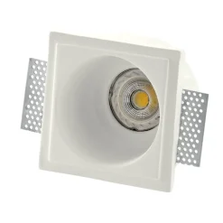 Faretti Da Incasso-IsyLuce faretto in gesso da incasso rotondo per cartongesso