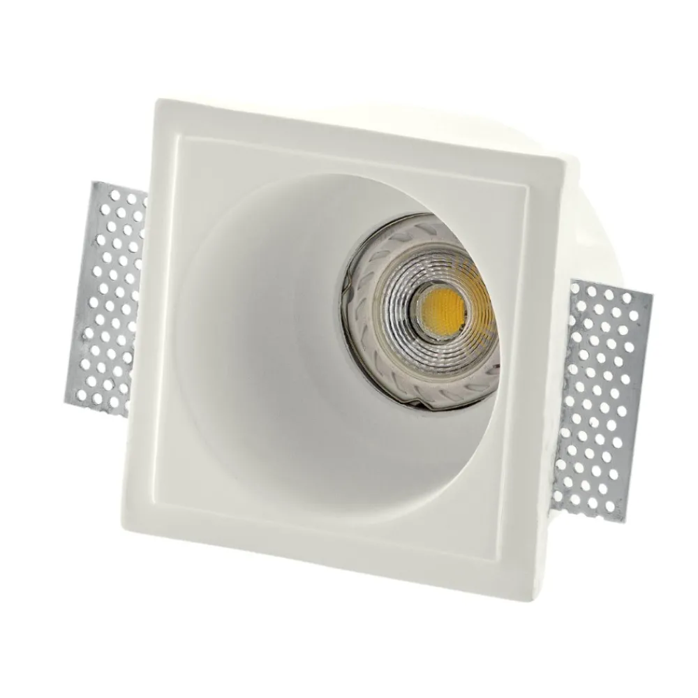 Faretti Da Incasso-IsyLuce faretto in gesso da incasso rotondo per cartongesso