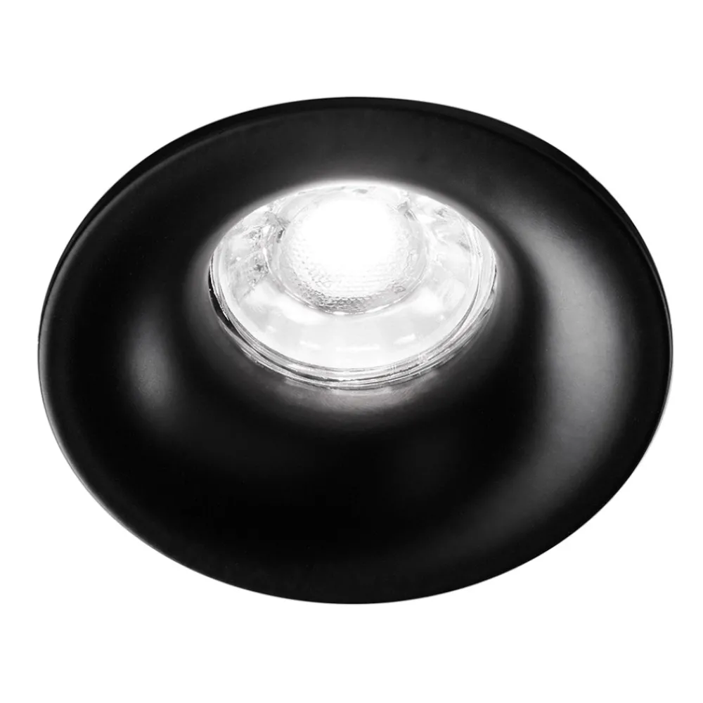 Faretti Da Incasso-IsyLuce faretto nero rotondo da incasso per cartongesso
