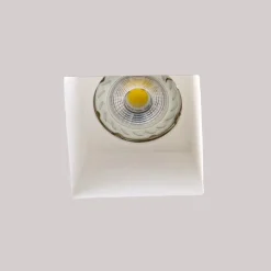 Faretti Da Incasso-IsyLuce faretto quadrato di gesso da incasso a soffitto