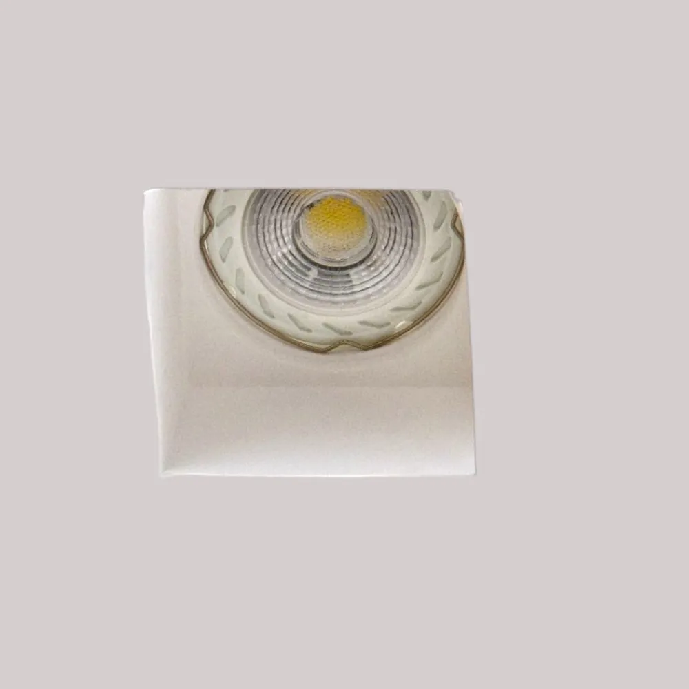 Faretti Da Incasso-IsyLuce faretto quadrato di gesso da incasso per controsoffitto