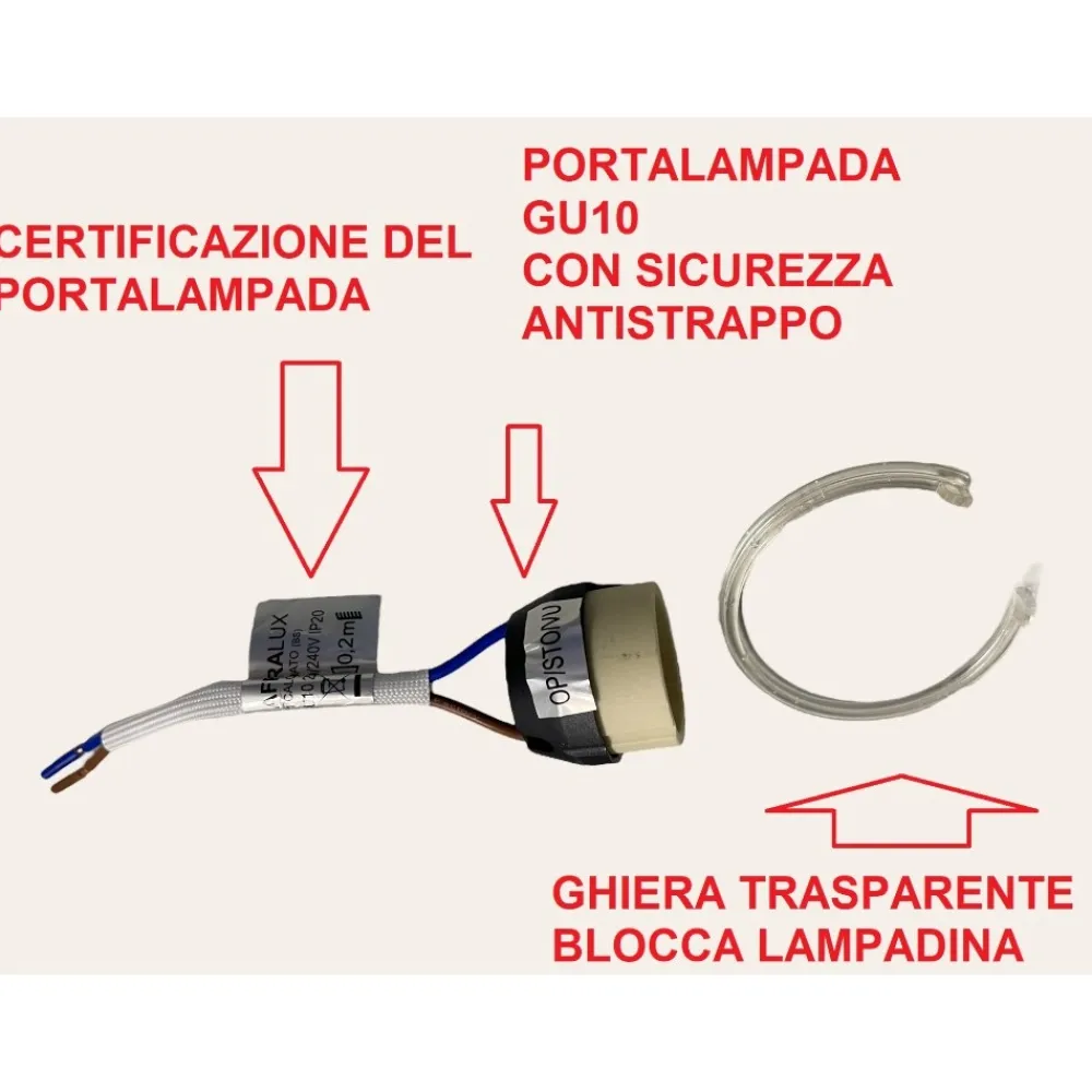 Faretti Da Incasso-IsyLuce faretto quadrato di gesso da incasso per controsoffitto