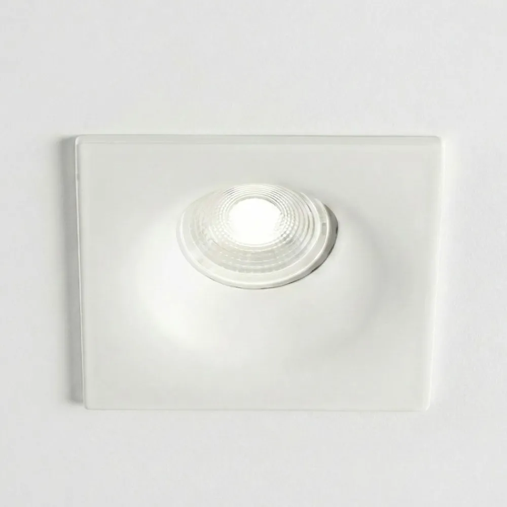Faretti Da Incasso-IsyLuce faretto quadrato metallo bianco da incasso controsoffitto