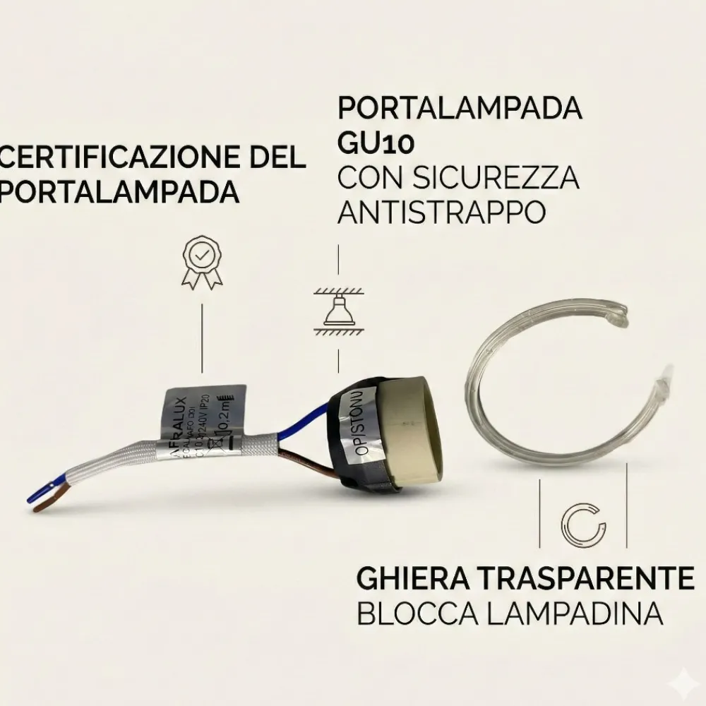 Faretti Da Incasso-IsyLuce faretto quadrato nero da incasso per controsoffitto