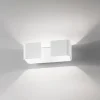 Applique Da Parete-IsyLuce graffa applique led 10w 3000k moderno bianco