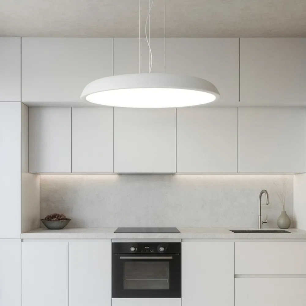 Lampadari Cucina-IsyLuce grande lampadario zenal bianco per cucina led 108w 3000k 4000k dimmerabile
