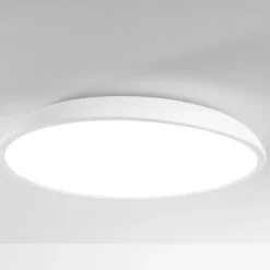 Plafoniere Moderne-IsyLuce grande plafoniera bianca zenal led 108w 3000k 4000k dimmerabile