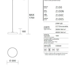 Lampadari Cucina-IsyLuce lampada a sospensione urban sabbia moderna led 18w dimmerabile