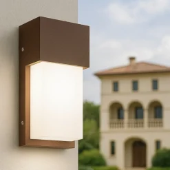 Applique Da Esterno-IsyLuce lampada da esterno moderna applique corten