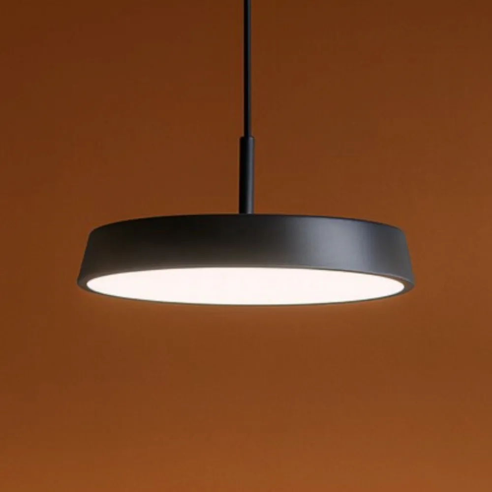 Lampadari Cucina-IsyLuce lampadario da cucina nero urban design moderno led 18w dimmerabile