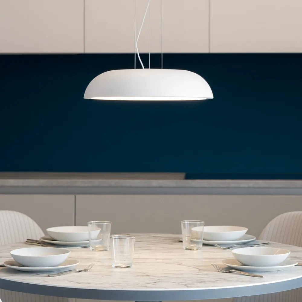 Lampadari Cucina-IsyLuce lampadario da cucina zenal bianca led 27w 3000k 4000k dimmerabile