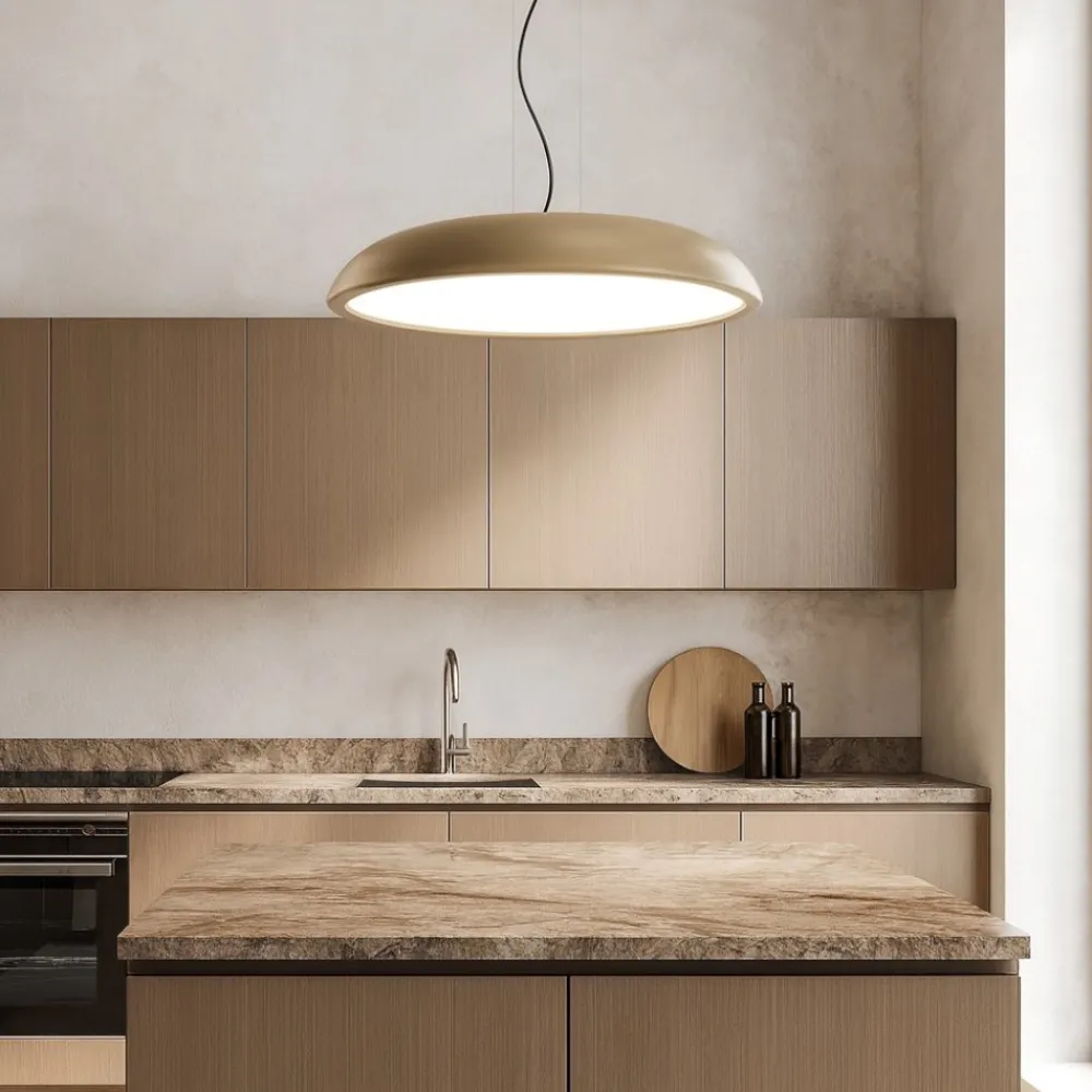 Lampadari Cucina-IsyLuce lampadario per cucina zenal sabbia led 55w dimmerabile