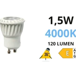 Lampadine Led-IsyLuce lampadina led 1,5w gu10 35mm 4000k 120lm ottica 36 fp