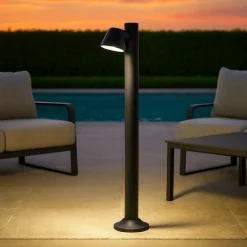 Lampioni Da Giardino-IsyLuce lampione orientabile da giardino antracite moderno