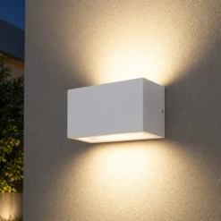 Applique Da Esterno-IsyLuce metro applique da esterno 24w 3000k bianco moderna