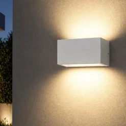 Applique Da Esterno-IsyLuce metro applique da esterno 24w 3000k bianco moderna