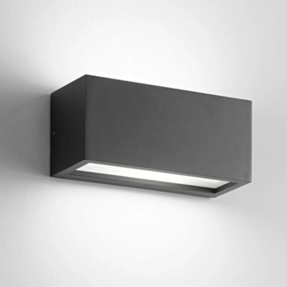 Applique Da Esterno-IsyLuce metro applique da esterno 24w 3000k antracite