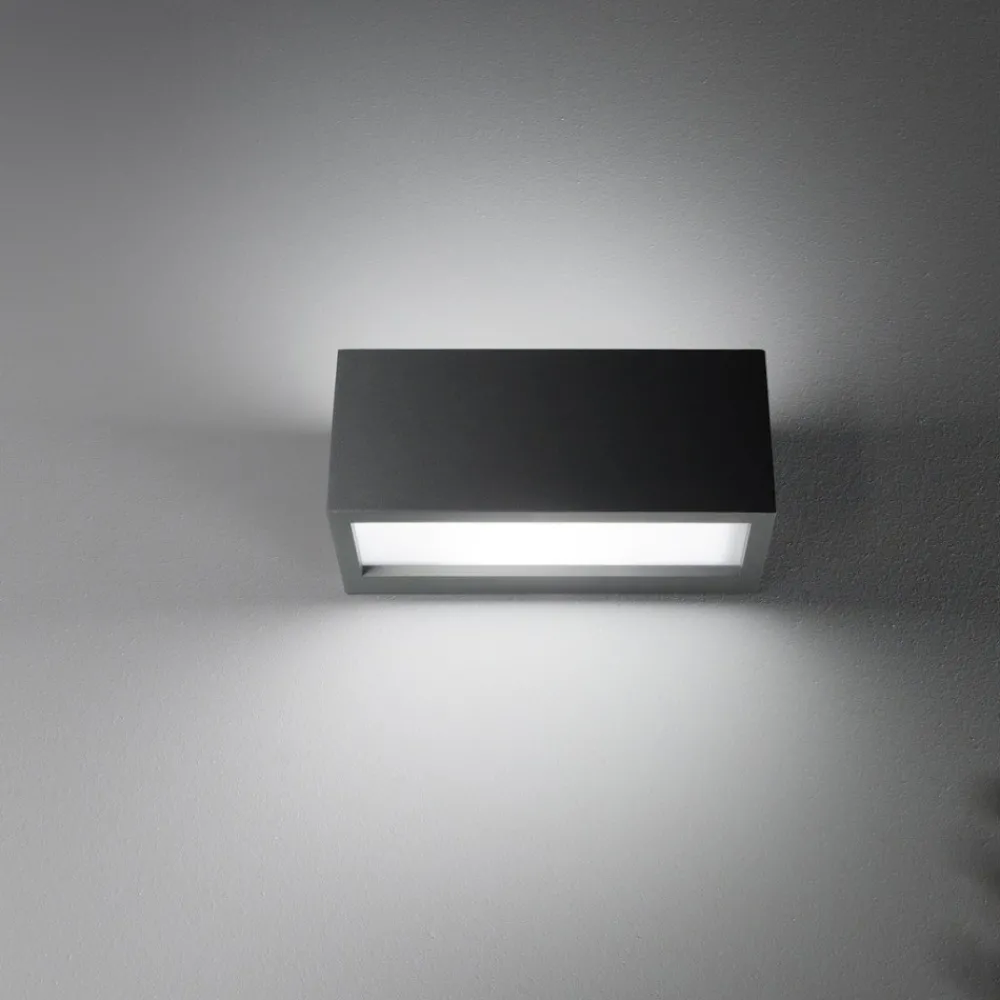 Applique Da Esterno-IsyLuce metro applique da esterno 24w 3000k antracite