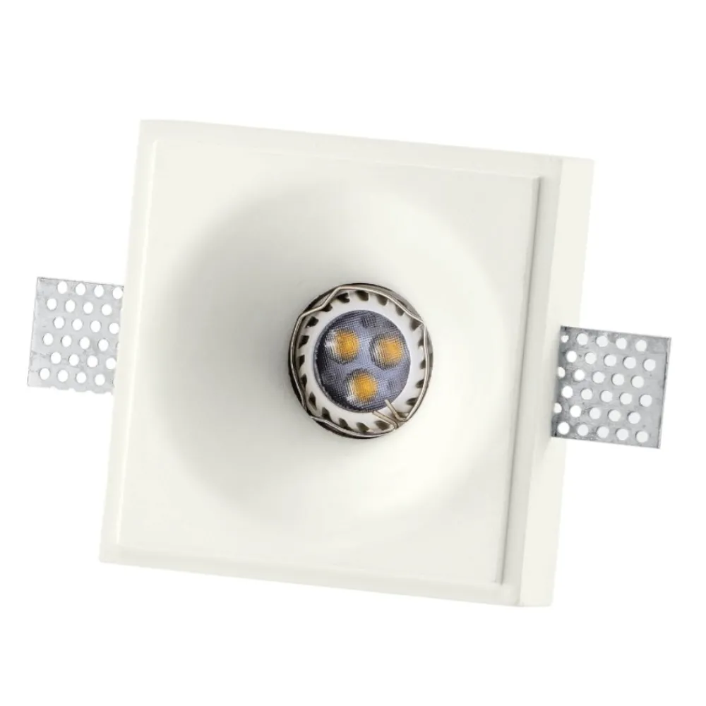 Faretti Da Incasso-IsyLuce mini faretto rotondo di gesso incasso per controsoffitto