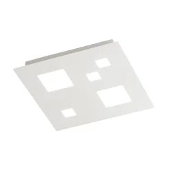 Plafoniere Moderne-IsyLuce plafoniera bianca led 25w 3000k quadrata per cucina