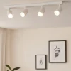 Plafoniere Moderne-IsyLuce plafoniera da cucina bianca minimal faretti orientabili