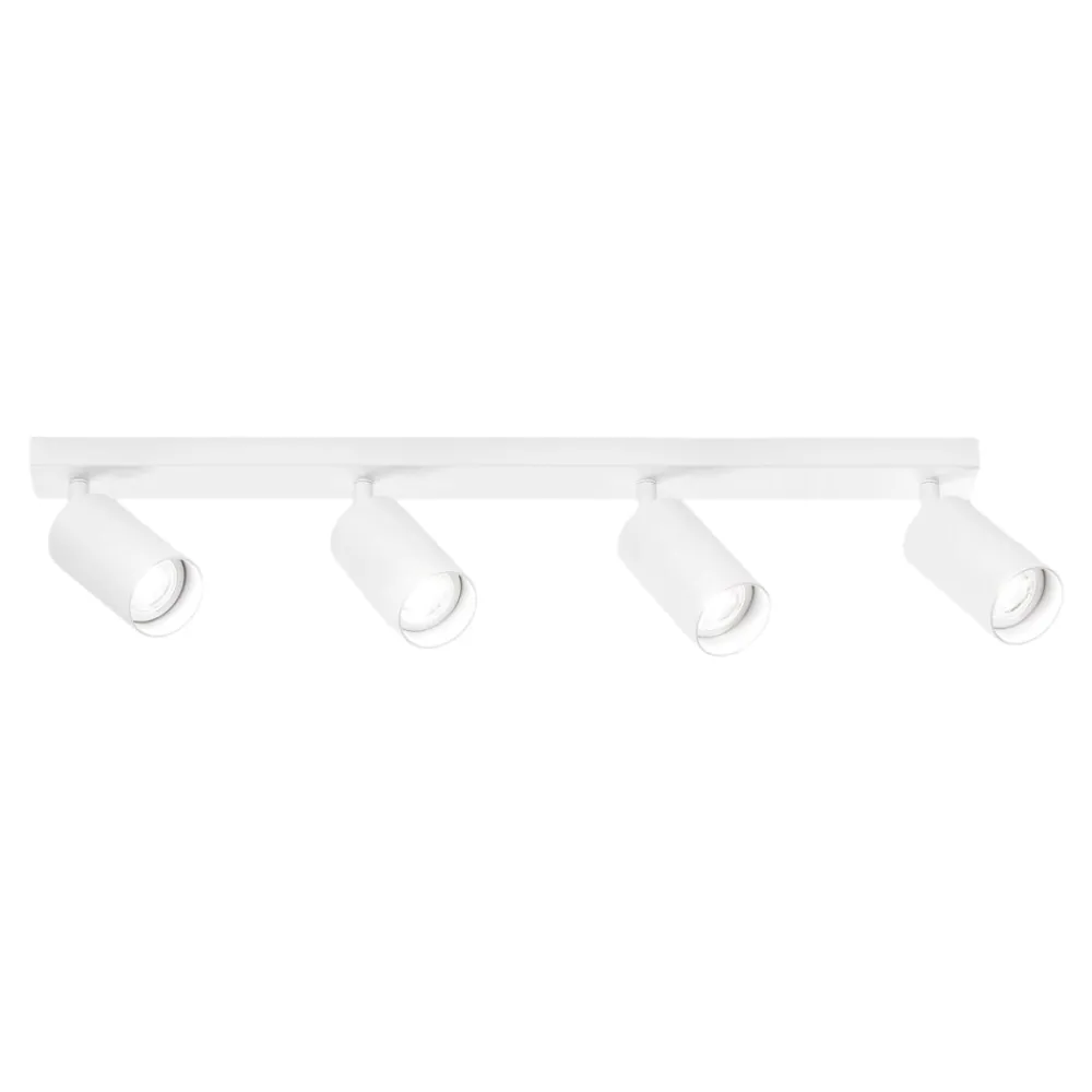 Plafoniere Moderne-IsyLuce plafoniera da cucina bianca minimal faretti orientabili
