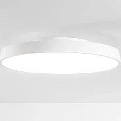 Plafoniere Moderne-IsyLuce plafoniera led 39w 3000k 4000k dimmerabile bianca rotonda